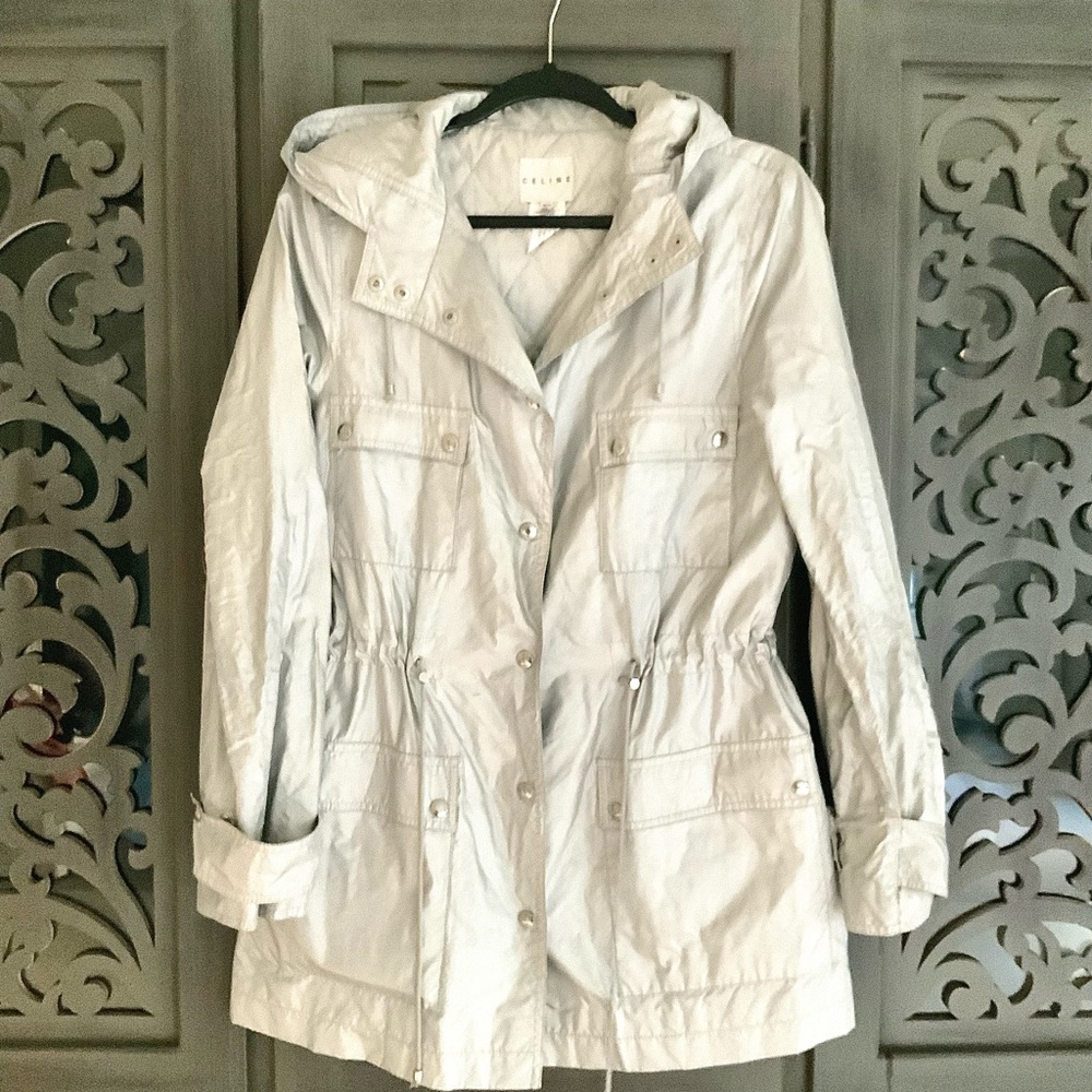 Celine Lightweight Silver Metallic Jacket 40 - image 2
